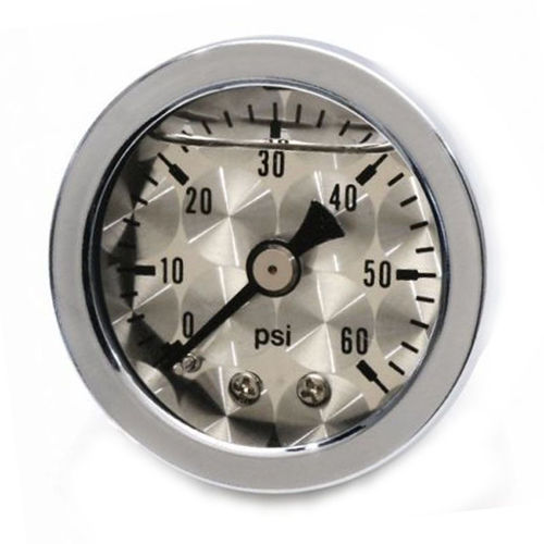 Öldruckmanometer, -anzeige silber 60PSI - 1/8"NPT  Harley Davidson