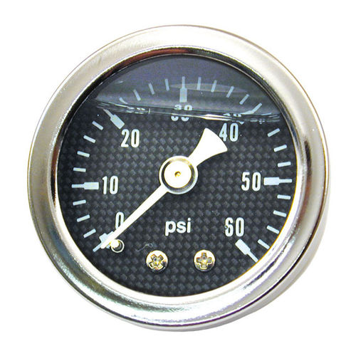 Öldruckmanometer, -anzeige carbon-schwarz 60PSI - 1/8"NPT  Harley Davidson